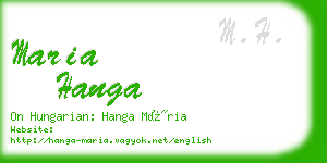 maria hanga business card